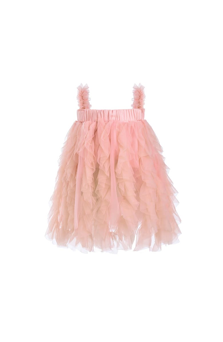 Tulleen Sleeveless Ruffle Layered Dress, Main, color, Pink