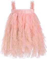 Tulleen Sleeveless Ruffle Layered Dress