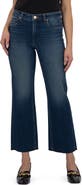 KUT from the Kloth Kelsey High Waist Raw Hem Ankle Kick Flare Jeans