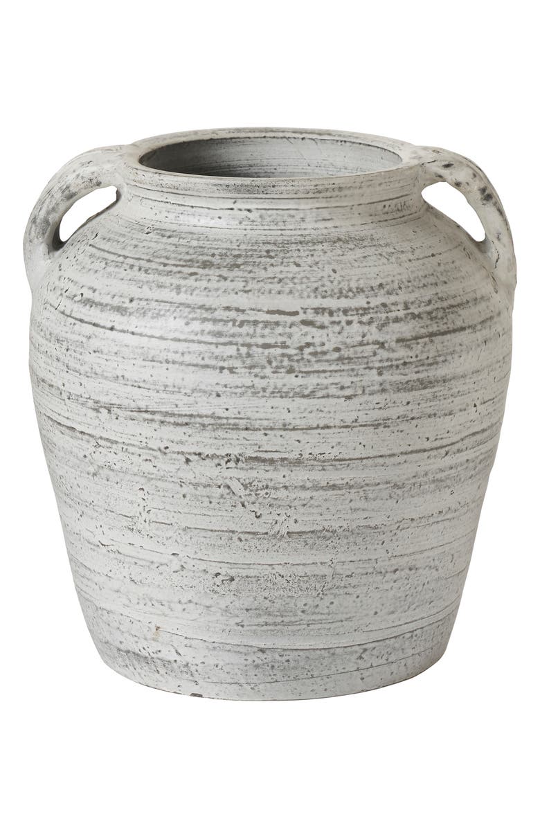 Renwil Clay Decorative Vase, Main, color, White