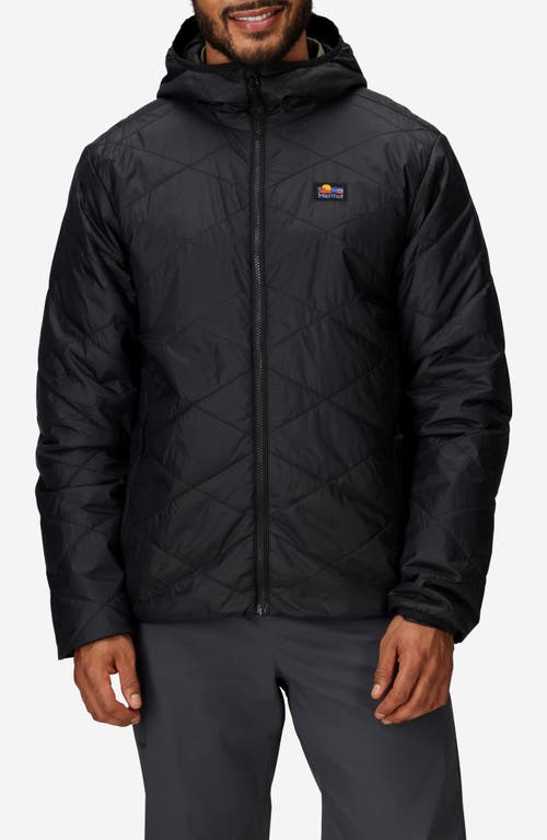 Marmot Onward Water Repellent Insulated Hooded Jacket In Black