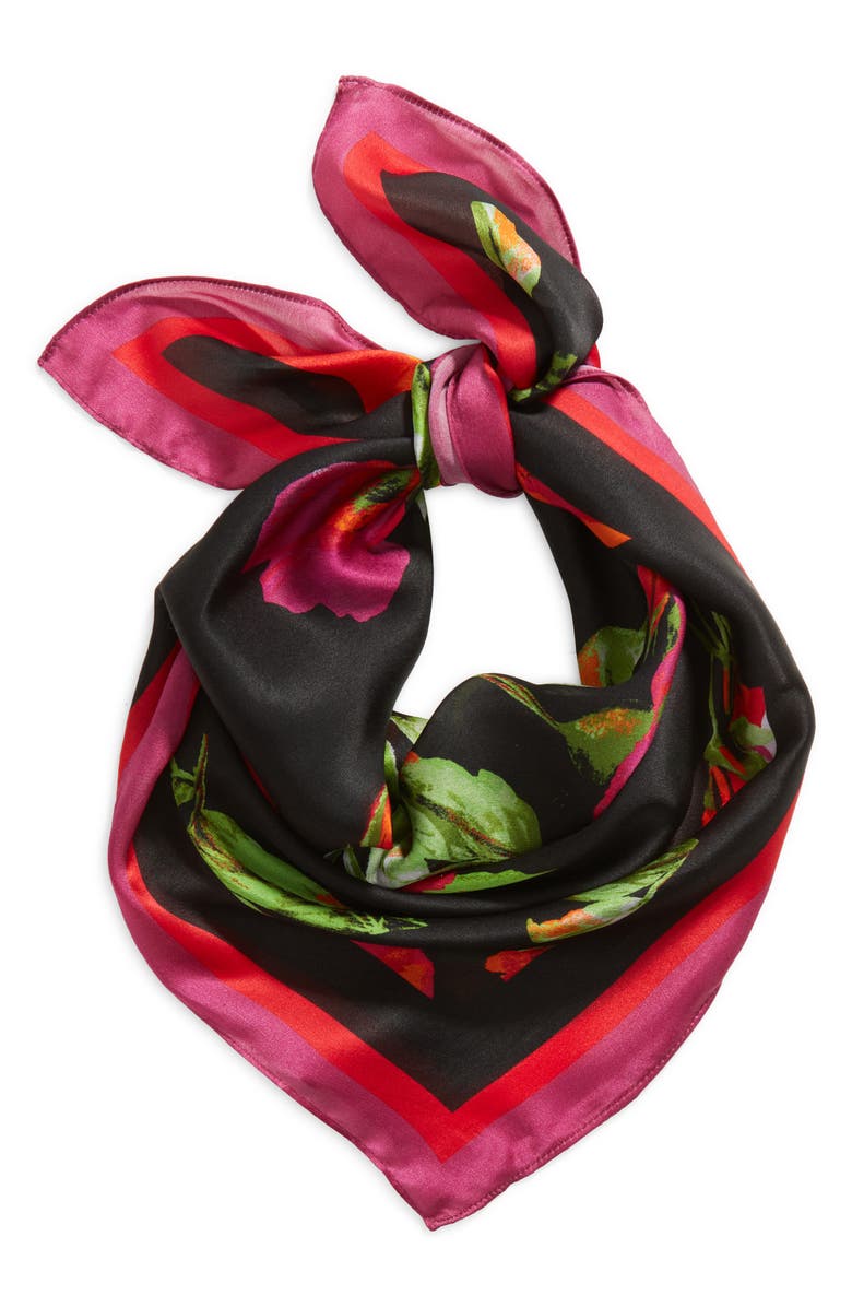 Nordstrom x Harlem's Fashion Row Harbison Print Silk Square Scarf, Alternate, color,