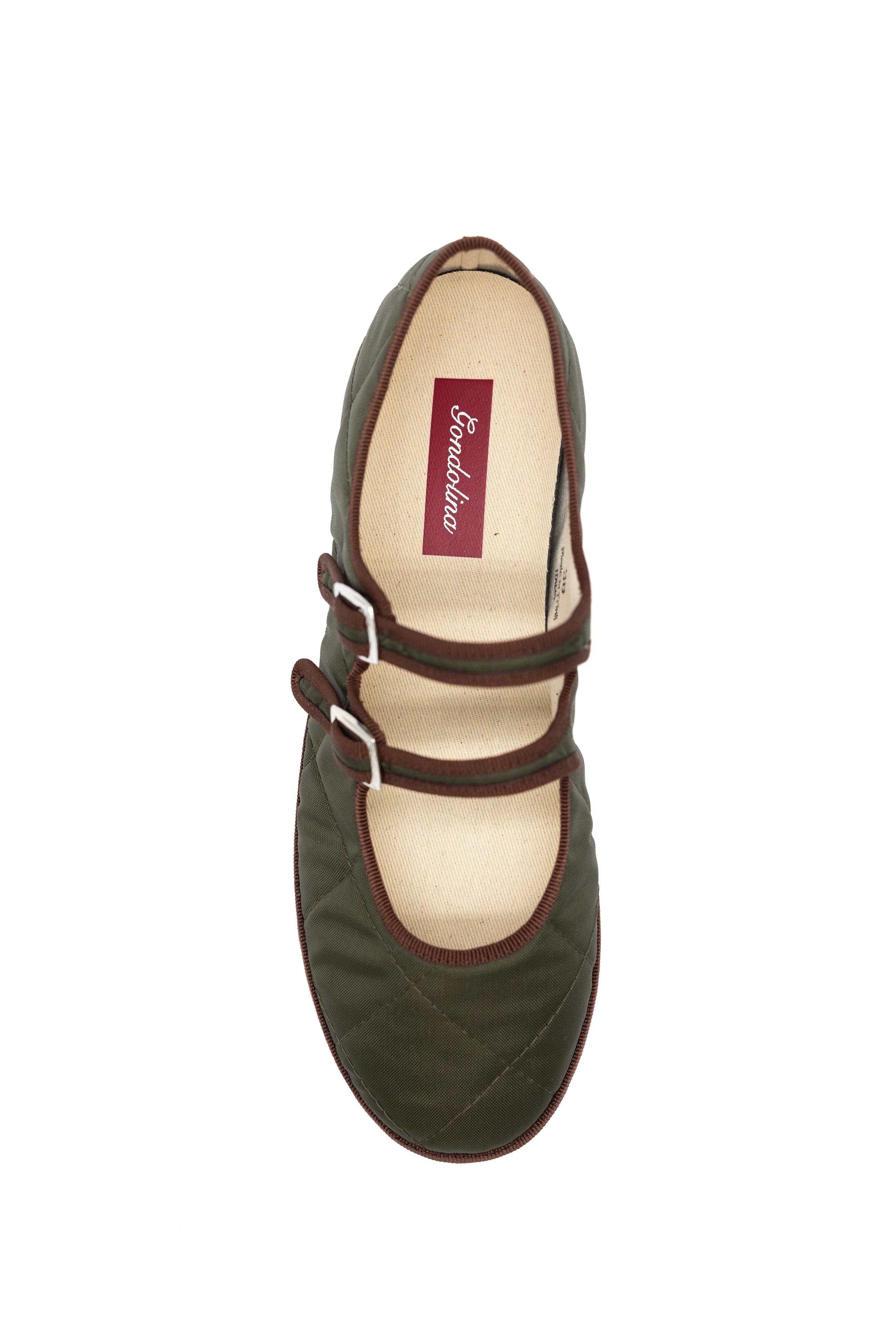 Gondolina Shoes Acqua Alta Mary Jane Waterproof Ballet Flats, Alternate, color, Muschio Green