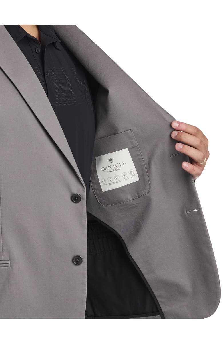 Oak Hill by DXL Big & Tall Tech Sport Coat, Alternate, color, Grey