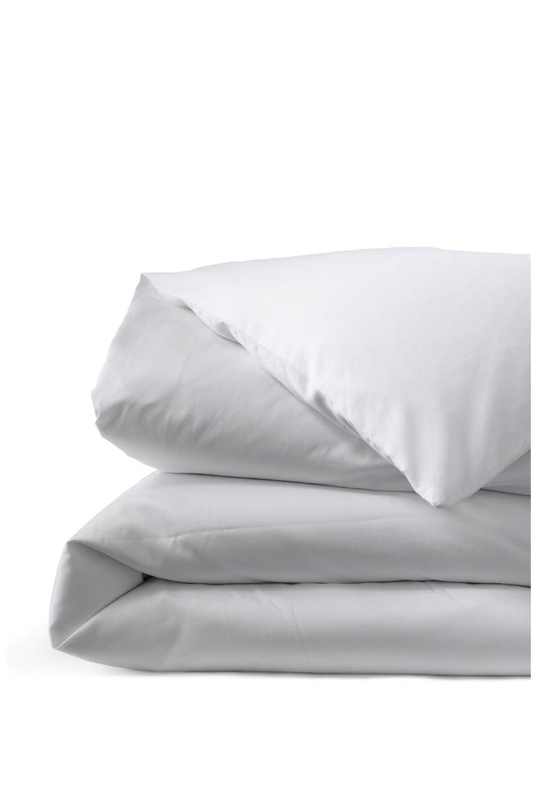 400 Thread Count Premium Supima Cotton No Iron Sateen Duvet Bed Cover, Alternate, color, White