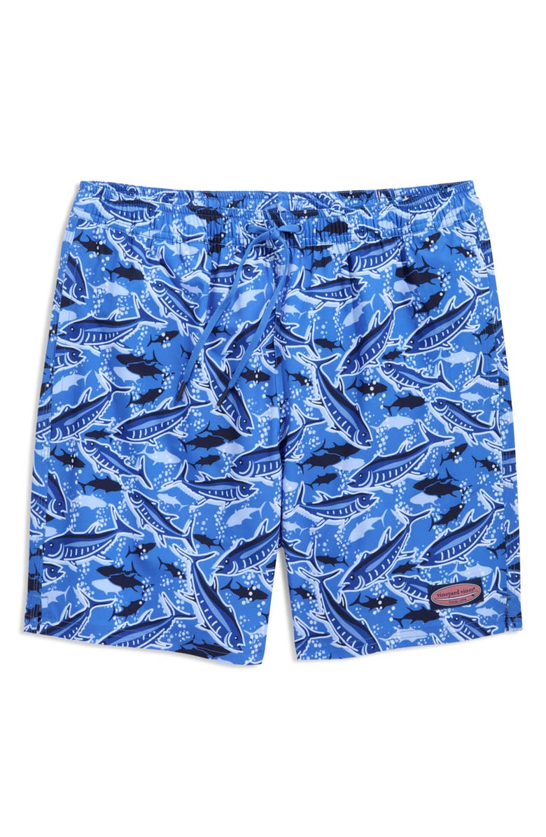 vineyard vines Chappy 7-Inch Swim Trunks, Alternate, color, Tide Blue Fishing