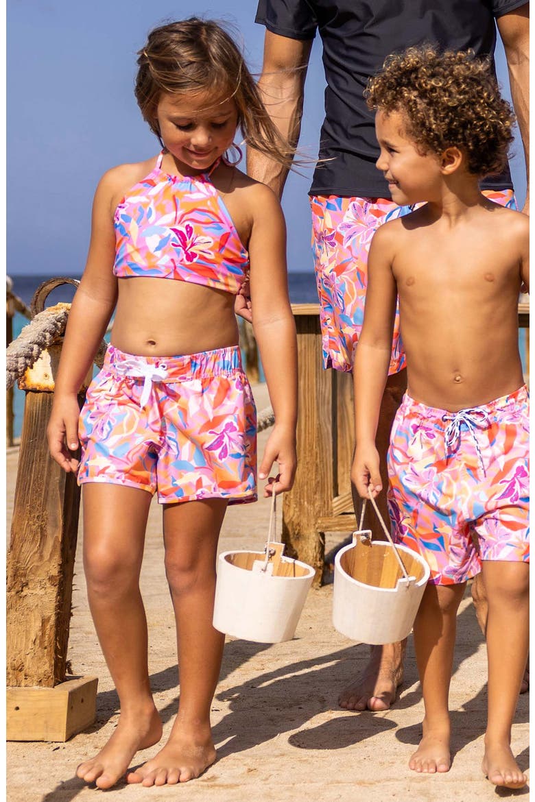 Kids' Blooming Sunset Two-Piece Swimsuit, Alternate, color, MULTI