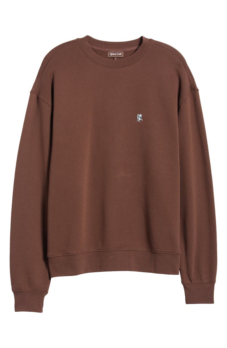 Quiet Golf Embroidered Owl Cotton Sweatshirt, Alternate, color, 