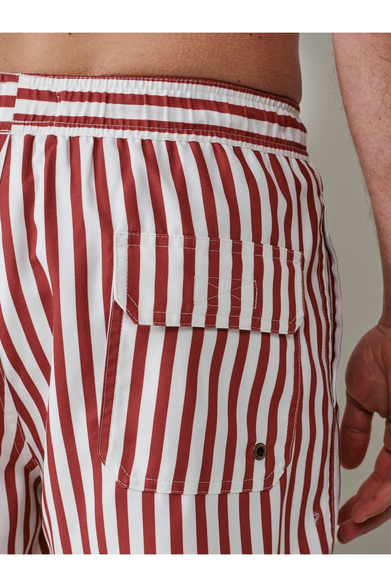 Bardney Swim Short, Alternate, color, Red Narrow Stripe