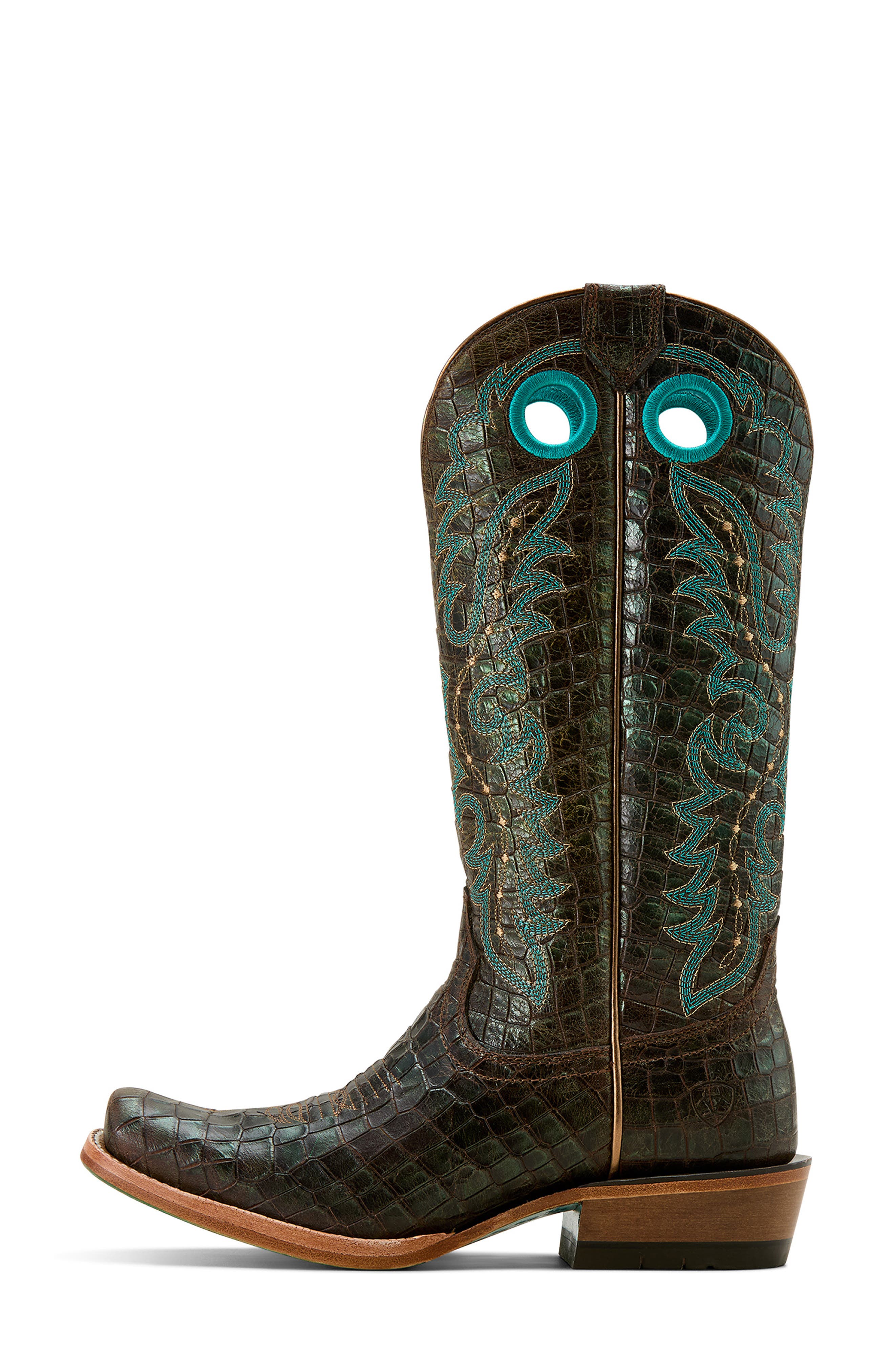 Ariat Futurity Boon Western Boot, Alternate, color, Brown Croc Print Shine