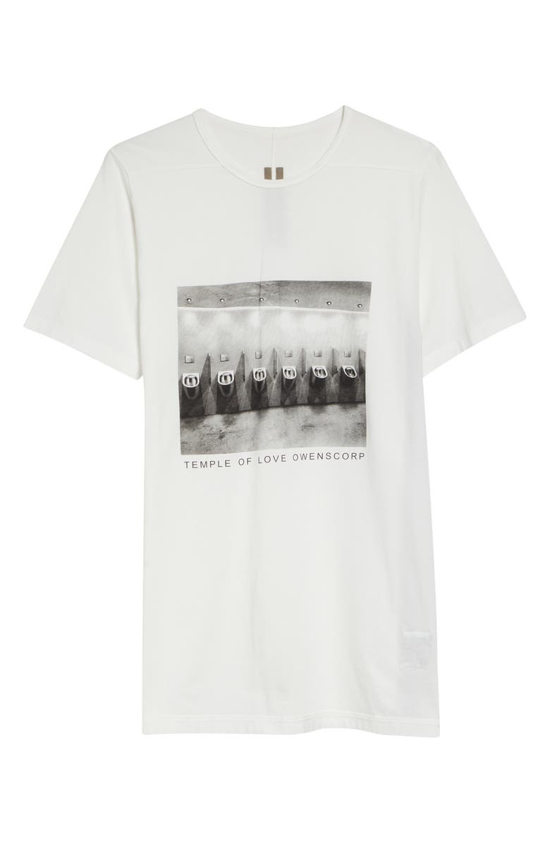 Rick Owens DRKSHDW Level Temple Graphic T-Shirt, Main, color, Milk/ Black