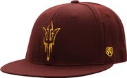 TOP OF THE WORLD Men's Top of the World Maroon Arizona State Sun Devils Team Color Fitted Hat