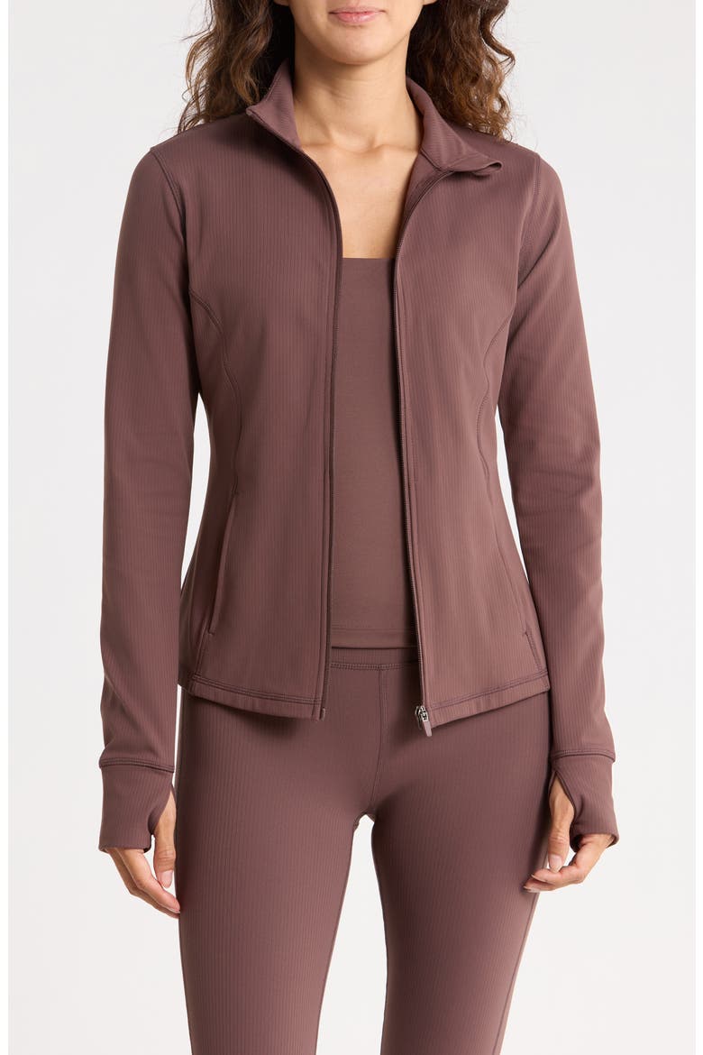 Altitude Full Zip Performance Jacket, Main, color, CLASSIC BROWN