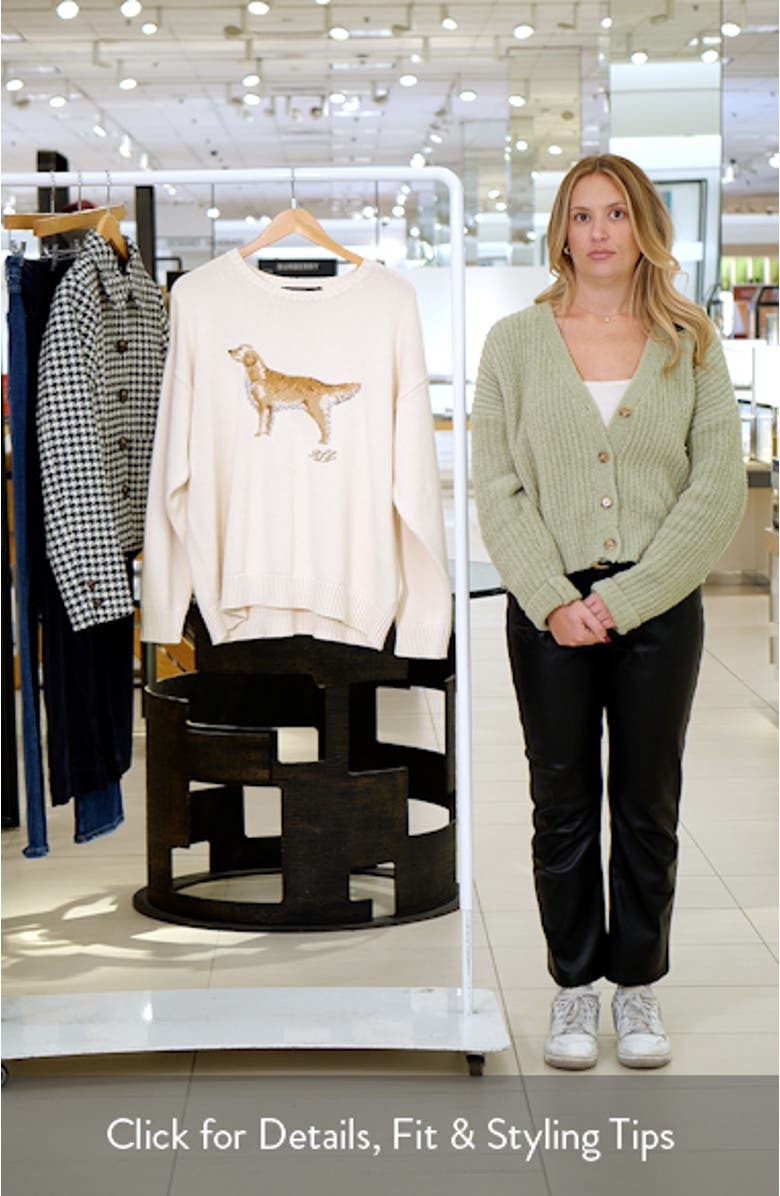 Intarsia Golden Retriever Cotton Sweater, sales video thumbnail