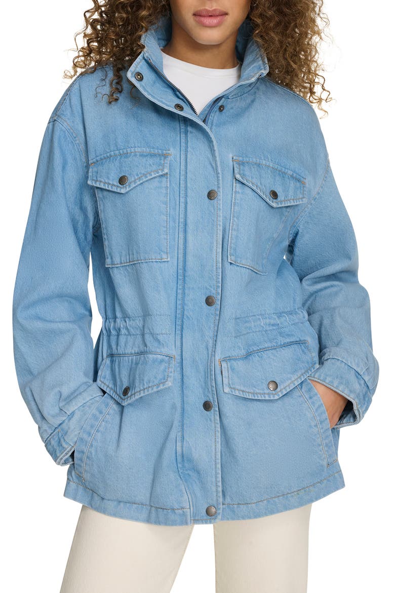 Cotton Utility Jacket, Main, color, LT WASH DE