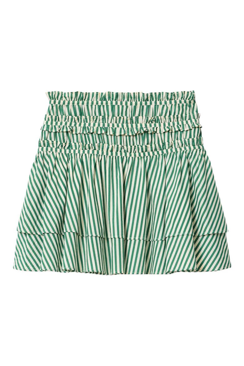 Kali Stripe Miniskirt, Alternate, color, APPLE GREEN/ WHITE