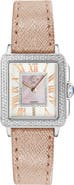 GV2 Womens Padova Swiss Diamond Rectangle Leather Watch, 28.5mm - 0.014 ctw