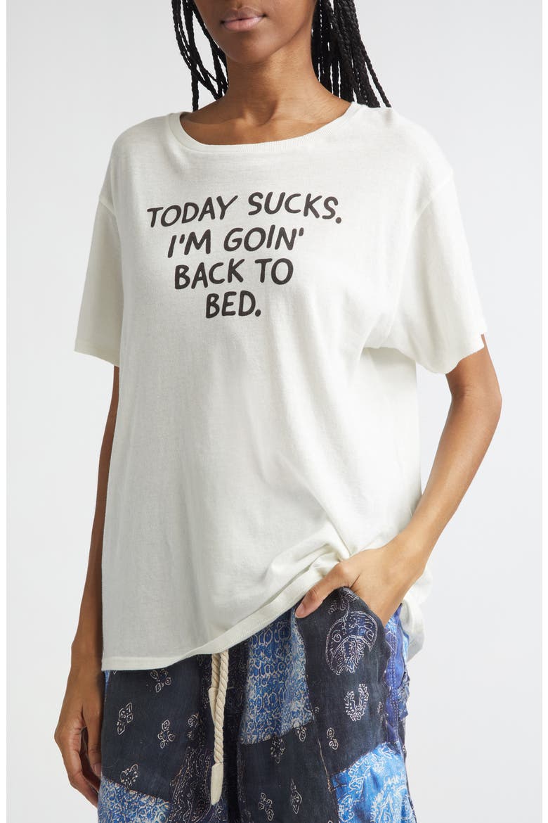 Today Sucks Cotton & Cashmere Graphic T-Shirt, Alternate, color, OFF WHITE