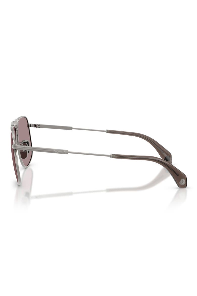 Vitessa 58mm Pilot Sunglasses, Alternate, color, GUN METAL / SOLID PURPLE