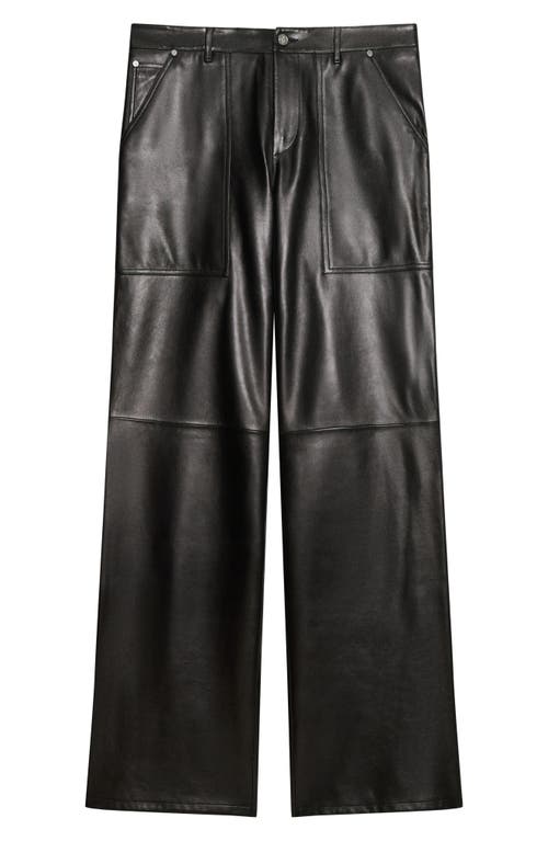 Helmut Lang Bonde Leather Utility Pants In Black