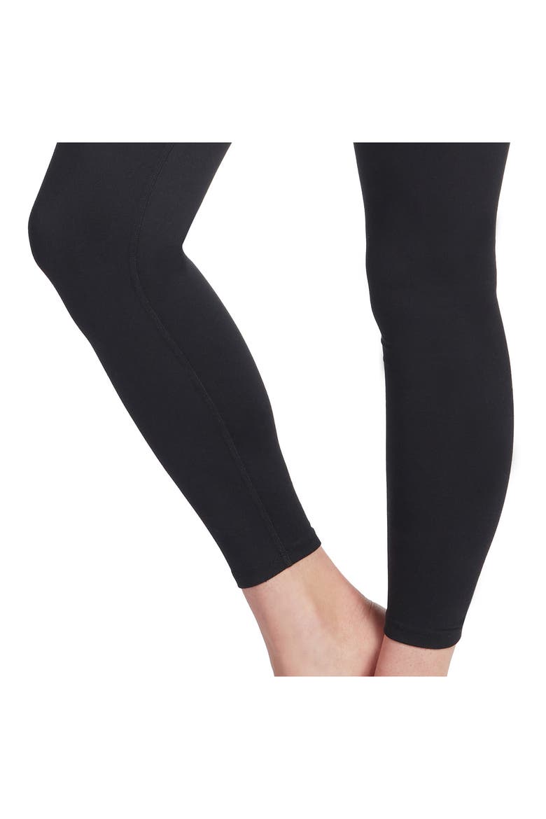 Folded Edge Waistband 7/8 Leggings, Alternate, color, BLACK