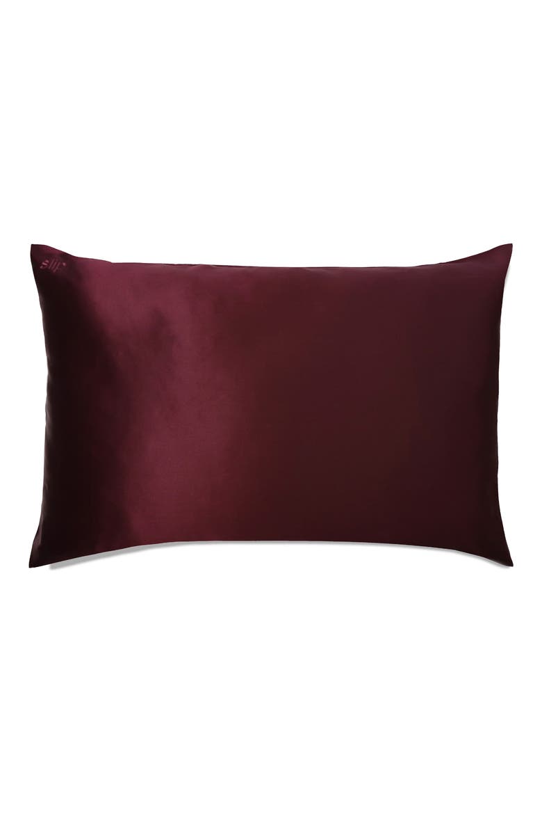 Plum Pure Silk Pillowcase (Nordstrom Exclusive), Main, color, NO COLOR