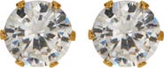 HMY JEWELRY Round Simulated Diamond Stud Earrings