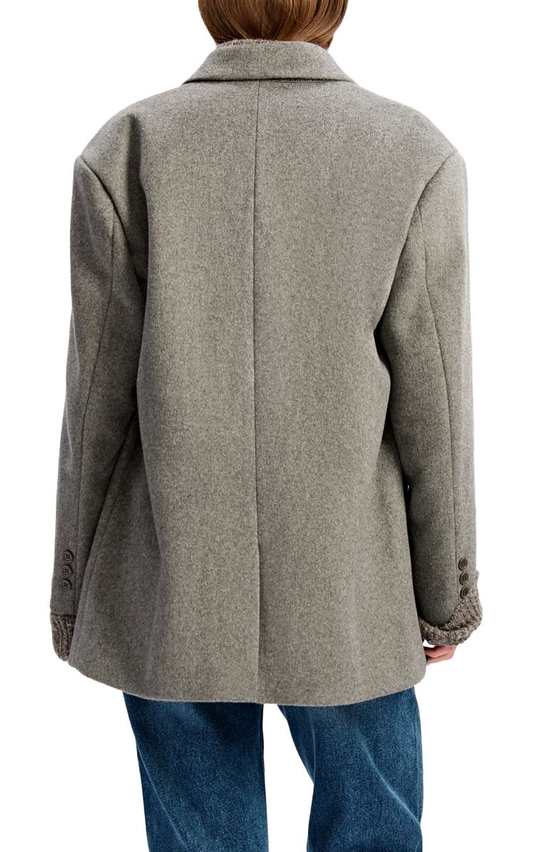 Bardot Hailey Oversize Double Breasted Blazer, Alternate, color, Dove Grey
