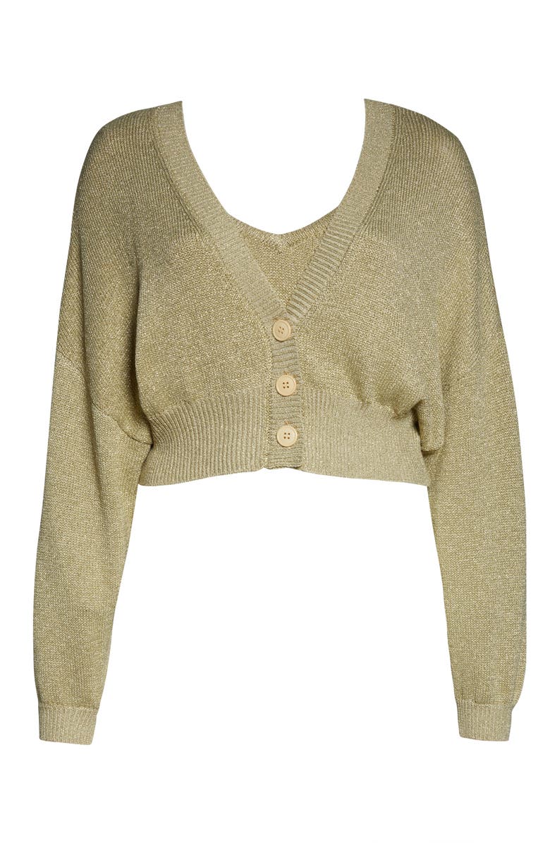 Open Edit Metallic Knit Twinset, Alternate, color,