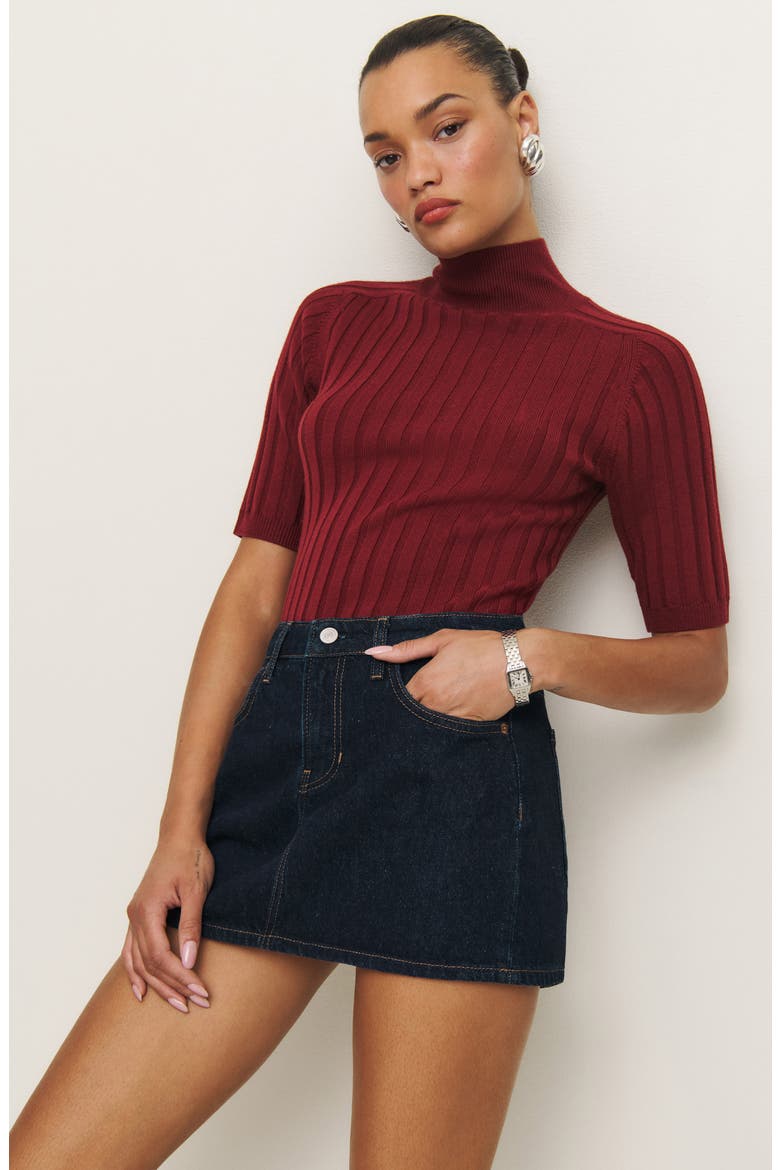 Hazel Denim Miniskirt, Alternate, color, ONDINE