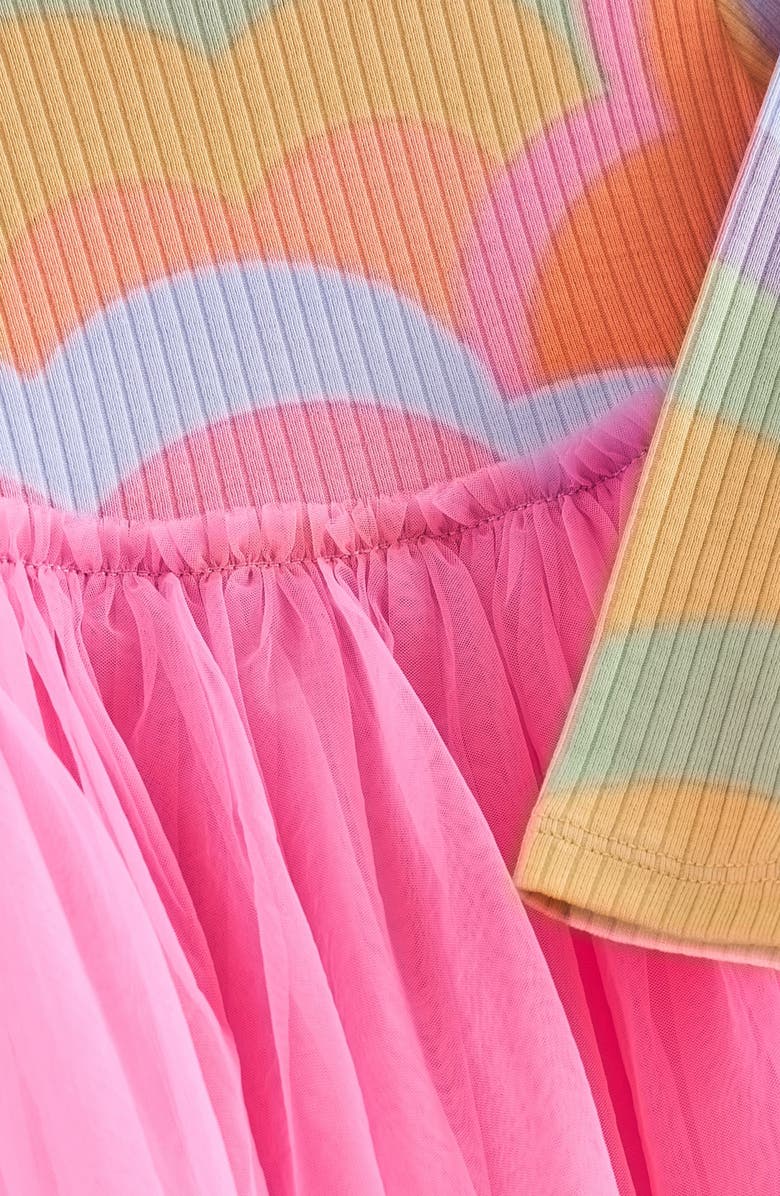 NEXT Kids' Long Sleeve Jersey & Mesh Dress, Alternate, color,