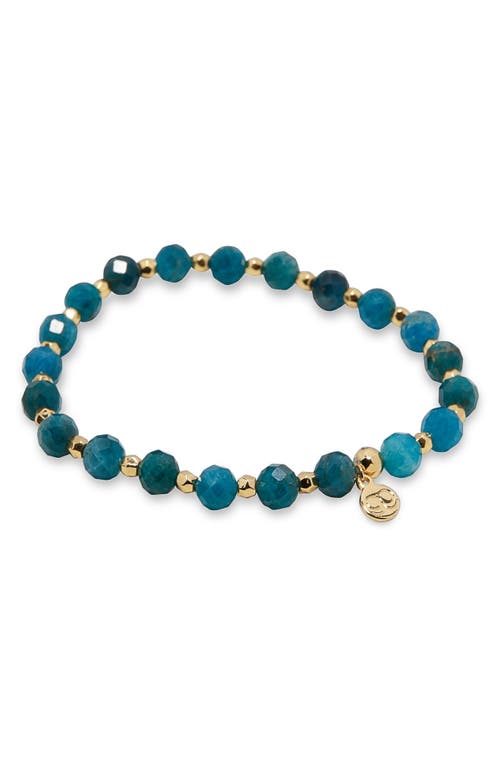 Gorjana Power Stone Stretch Bracelet In Inspiration/apatite/gold