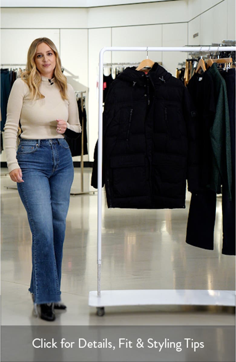 Essential Water Resistant Faux Shearling Lined Down & Feather Insulated Puffer Parka, sales video thumbnail