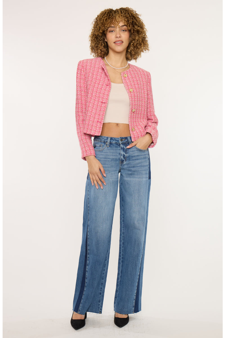 Marianne Mid Rise Wide Leg Jeans, Alternate, color, Medium Dark