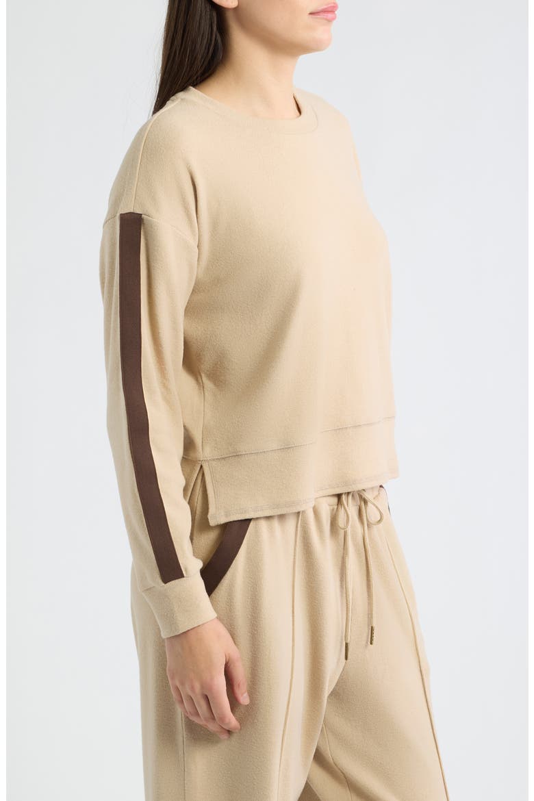 Track Sweatshirt, Alternate, color, TAN