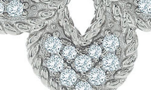 Suzy Levian Pavé Cubic Zirconia Clover Pendant Necklace