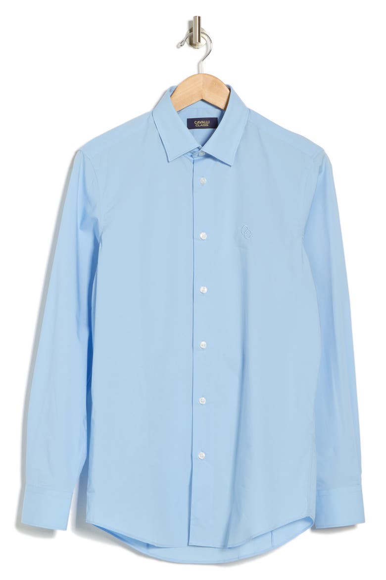 Slim Fit Stretch Cotton Dress Shirt, Alternate, color, LIGHT BLUE