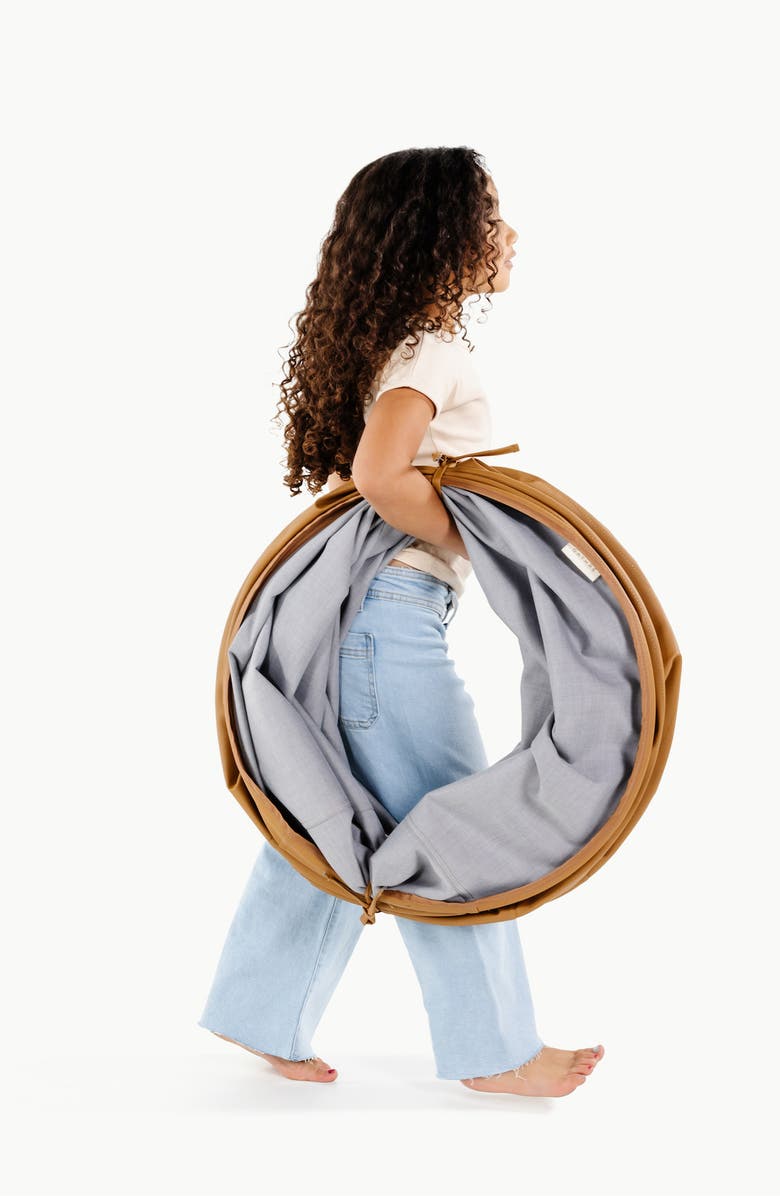 GATHRE Expandable Faux Leather Tunnel, Alternate, color, Camel