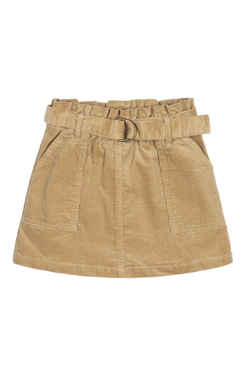 Hope & Henry Girls' Corduroy Cinch Waist Skirt, Toddler, Main, color, Khaki Fine Wale