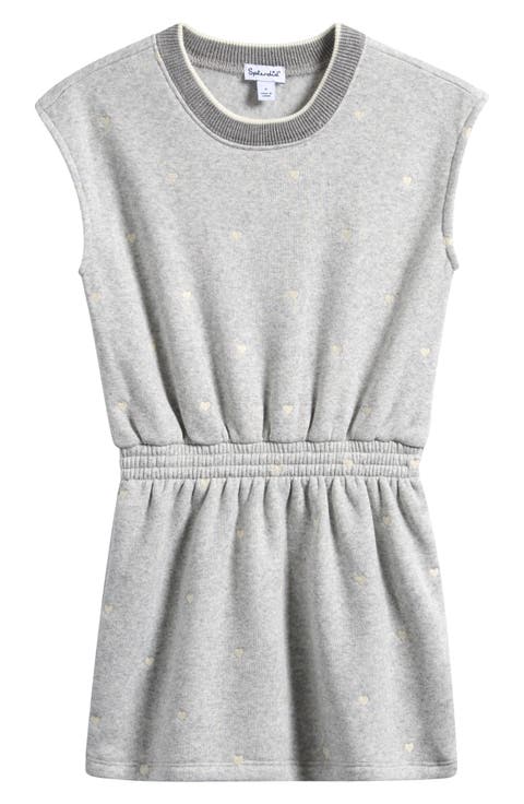 Kids' Tossed Hearts Fleece Dress (Big Kid)
