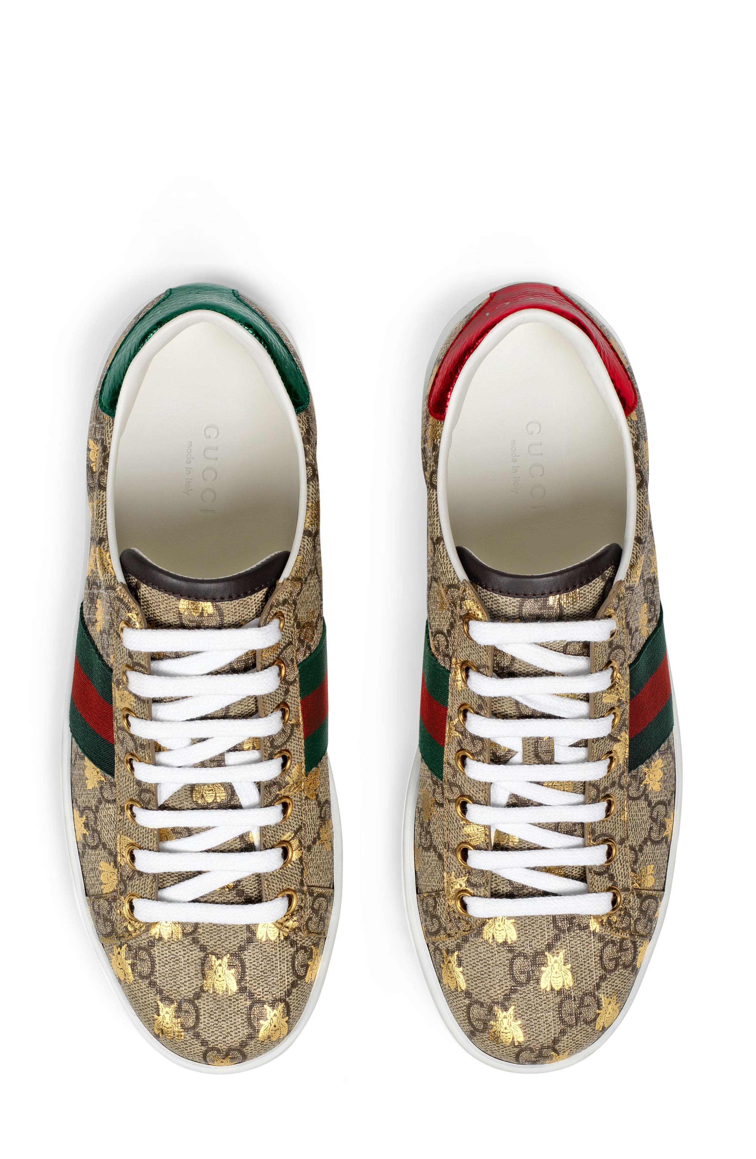 Gucci New Ace Bee GG Supreme Sneaker, Alternate, color, 