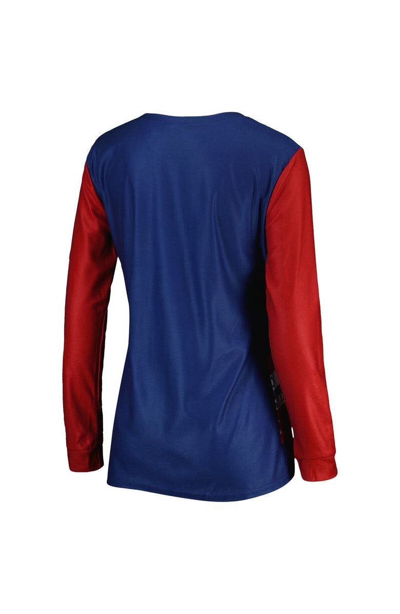 FOCO Women's FOCO Royal New York Giants Holiday Ugly Pajama Set, Alternate, color, 