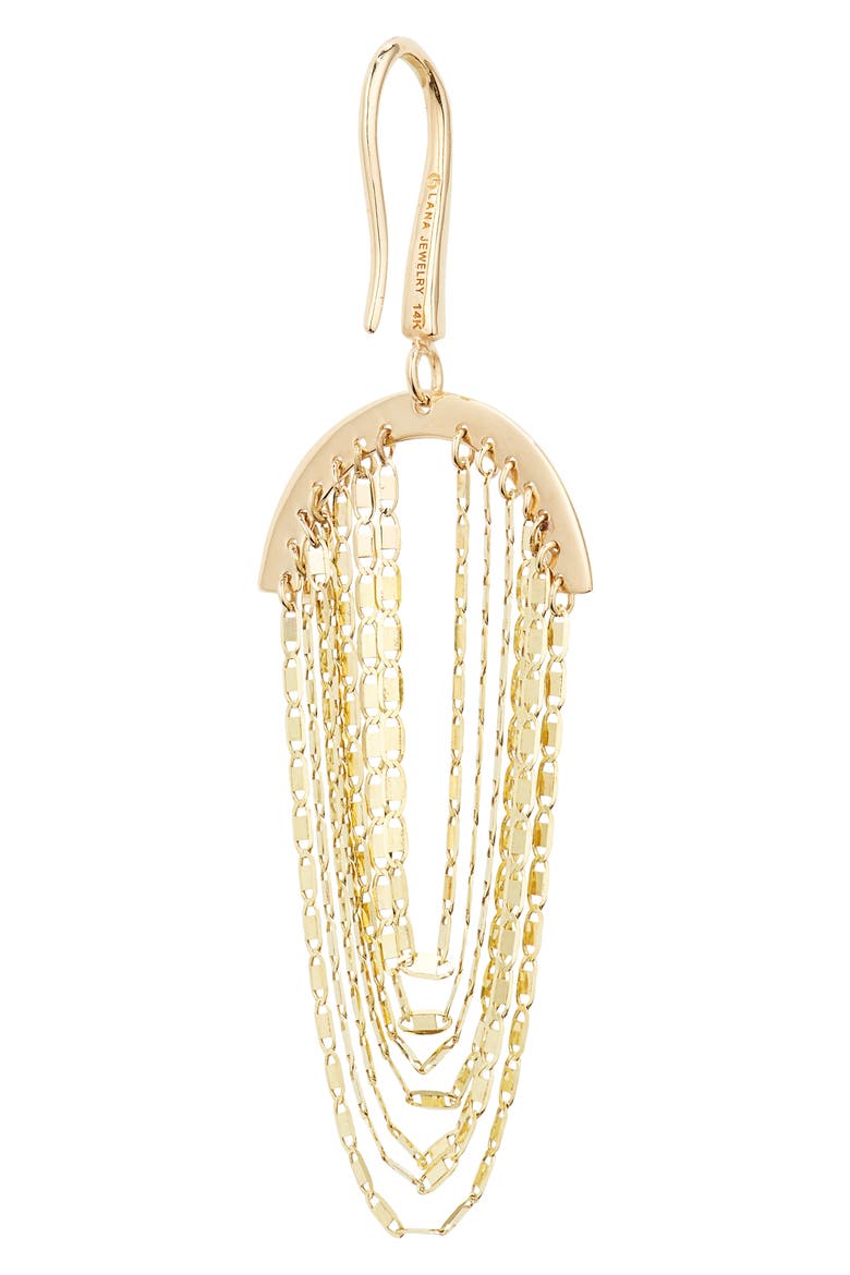 Nude Fringe Drop Earrings, Alternate, color, YELLOW