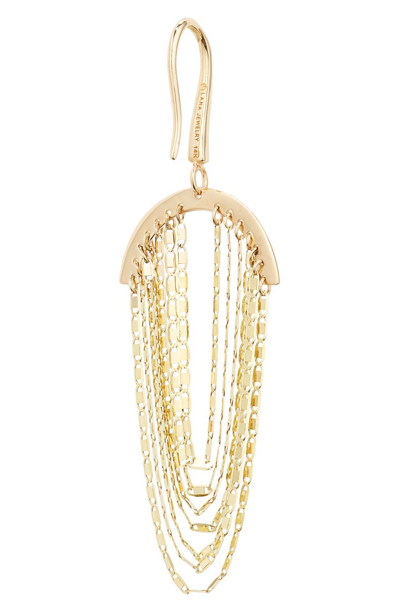 LANA Nude Fringe Drop Earrings, Alternate, color, 