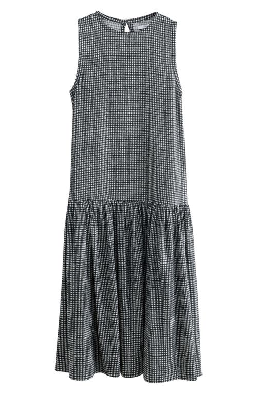 Next Sleeveless Drop Waist Dress In Blue