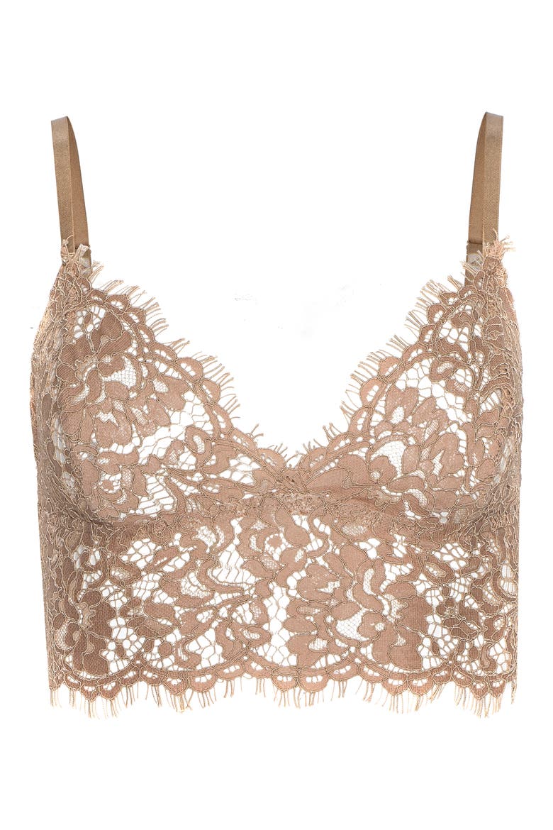 Aislin Lace Bralette Top, Alternate, color, CAPPUCCINO