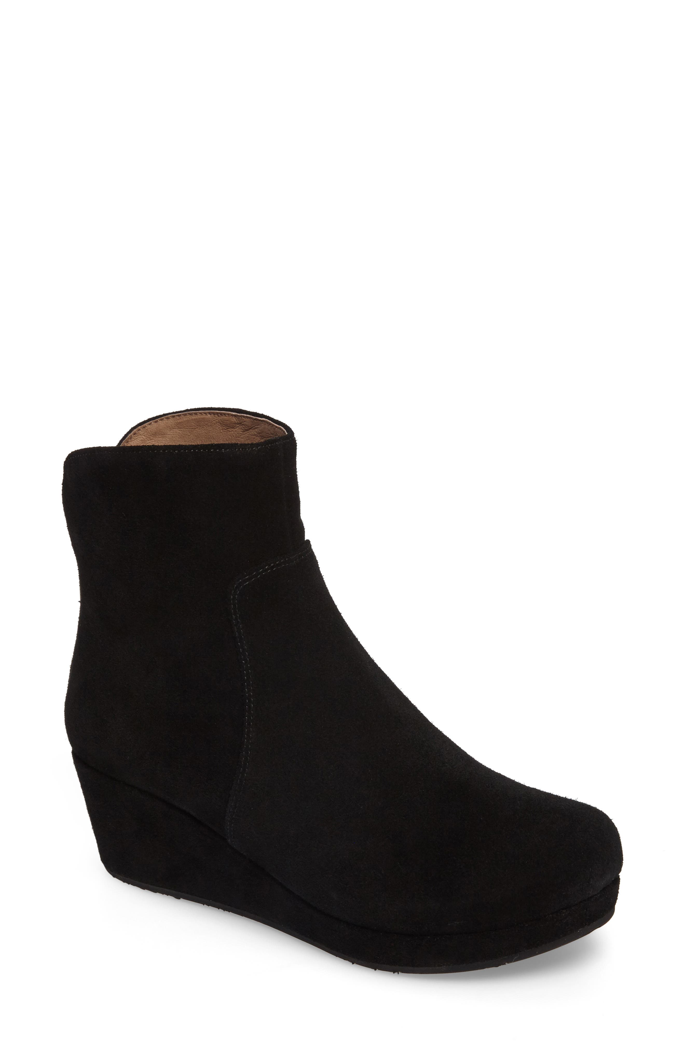 Yarden Wedge Bootie, Main, color, BLACK SUEDE