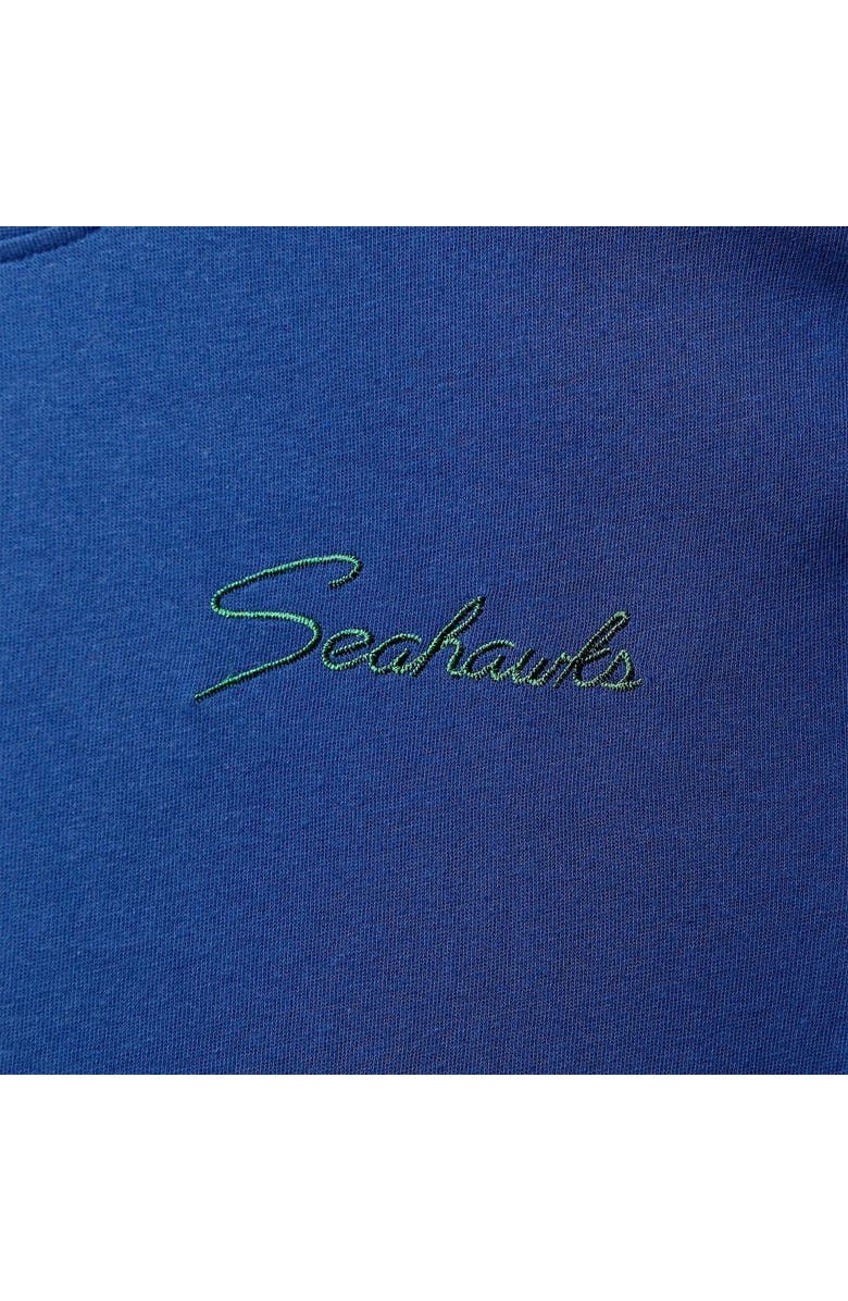 Junk Food Women's Junk Food Royal Seattle Seahawks Half-Sleeve Mock Neck T-Shirt, Alternate, color,