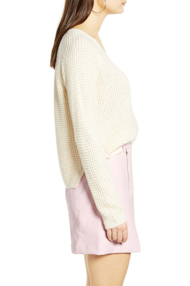 Leanna V-Neck Pullover, Alternate, color, BIRCH