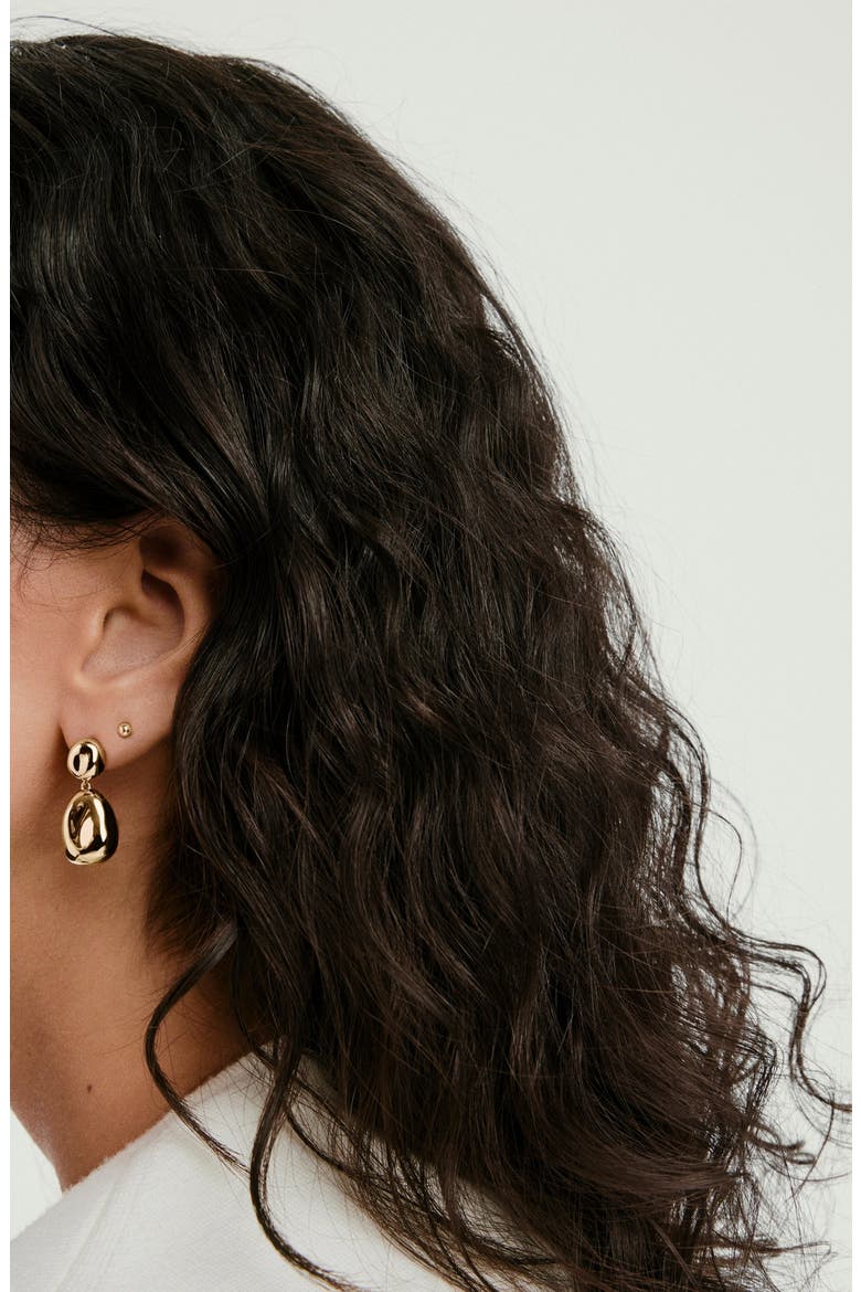 Dôme Pebble Earrings, Alternate, color, 18k Gold Vermeil